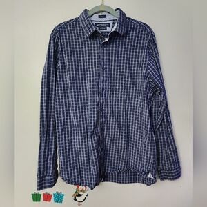 American Eagle Blue Button Up Shirt Size XL Slim Fit